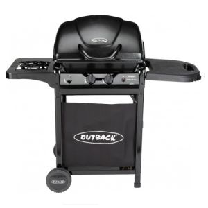 Outback Omega 250 Gas Hooded BBQ with Side Burner