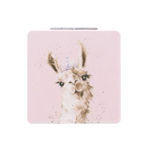 Wrendale 'Because I'm Worth It' Llama Compact Mirror