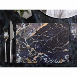 6Pk Placemat Navy Marble