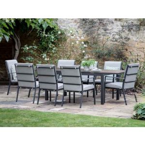 Bramblecrest Seville 8 Seat Extending Table with Valencia Armchairs